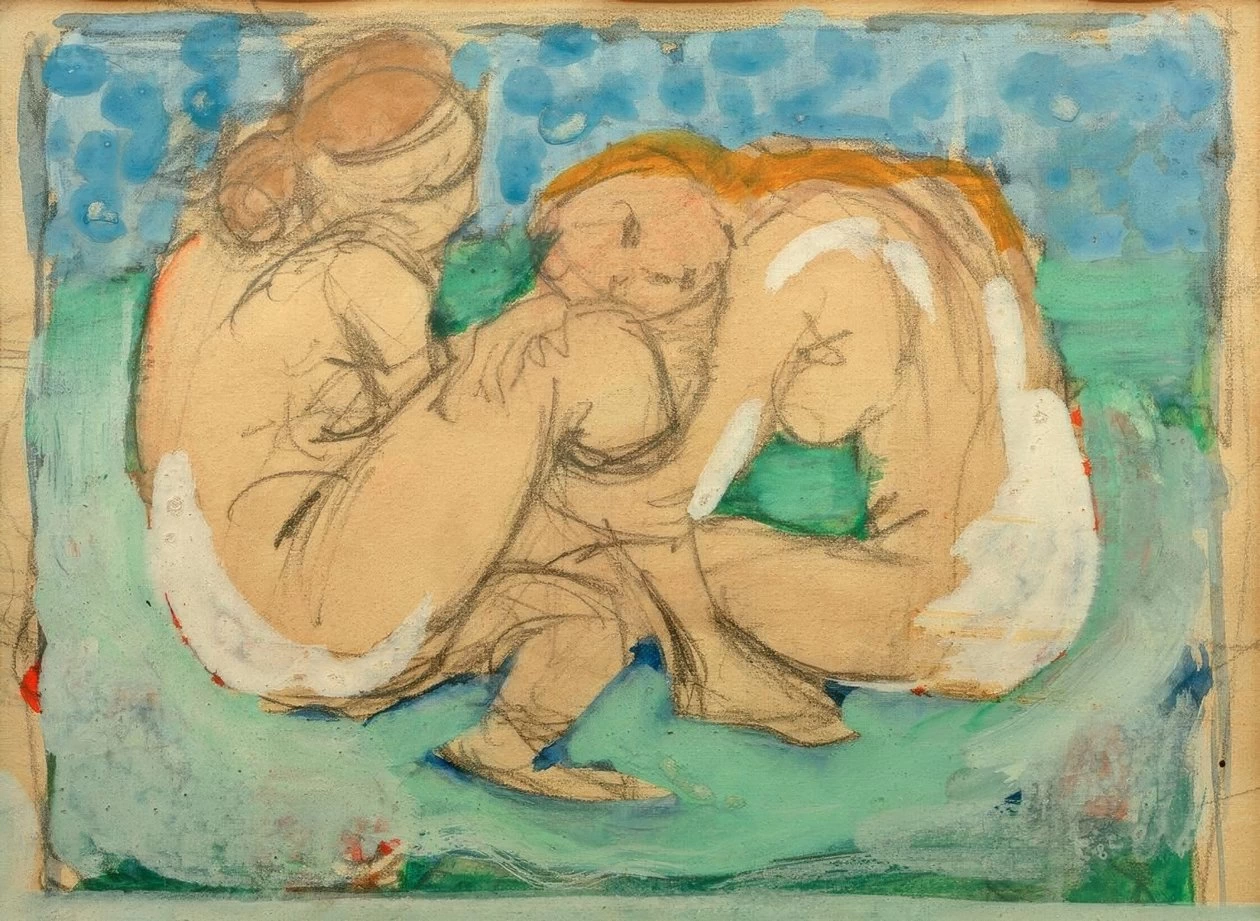 Due nudi femminili su blu - Halle A.D.S., Stato Galleria Moritzburg